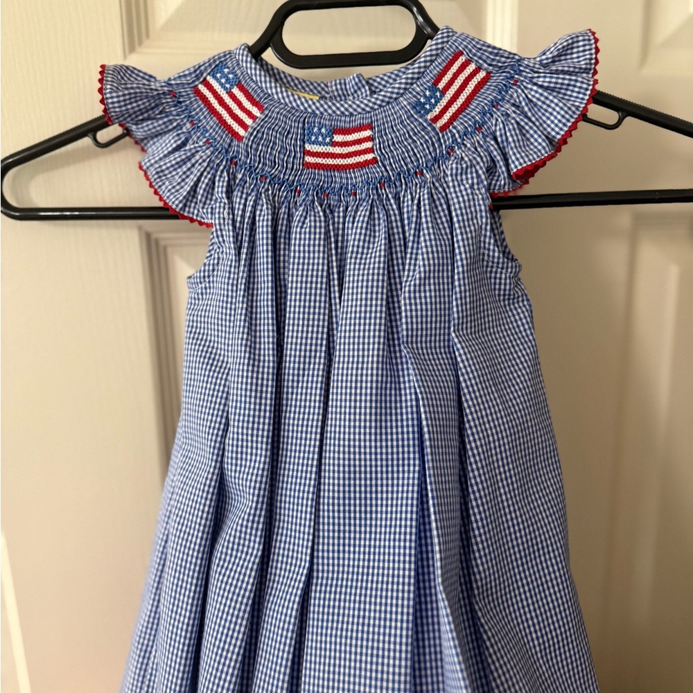 Blue and White Checkered Baby Outfit